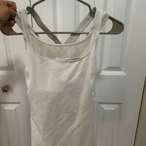 Lululemon Athletica White Tank with Mesh Accent